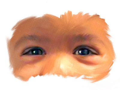 Innocent Eyes baby canvas digital portrait eyes oil painting portrait