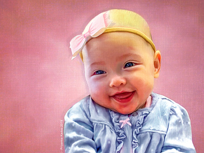 Adorable baby. #DigitalPainting baby cute digital painting painting pink portrait portrait art portrait painting portraits