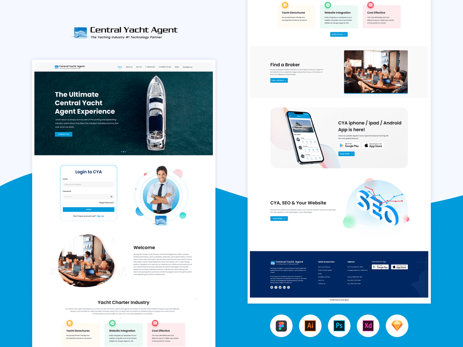 central-yacht-agent-landing-page-by-nikunj-gondaliya-on-dribbble