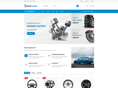 Auto Parts animation branding design logo web website