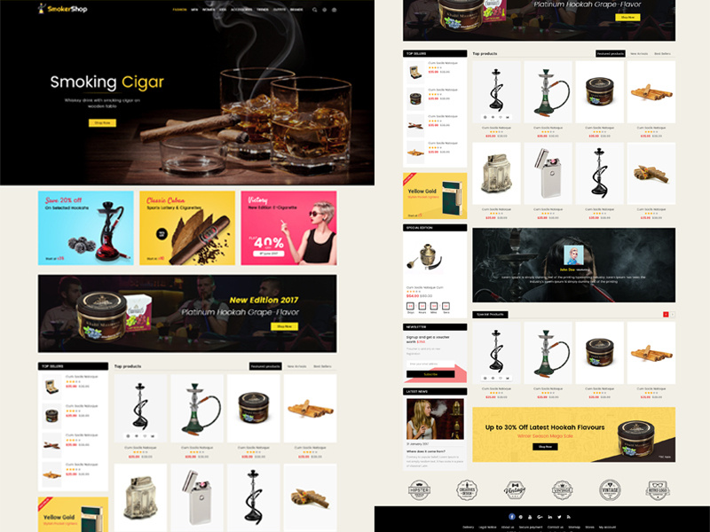 Tobacco art minimal lettering vector web illustration animation branding website logo design