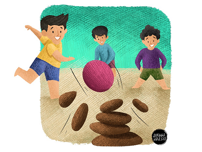 Childhood games #part1 2020 trend book childrengamesgameillustration creative dribbble best shot illustration india kidsgames part1 photoshop series art texas texture brushes trending