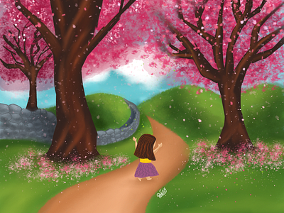 Cherry Blossom animation animator artist colors comic creative design digitalart digitalartist drawing dribbbble dribbble dribbbleartist illustration photo art photoshop typography vector wacom wacom bamboo