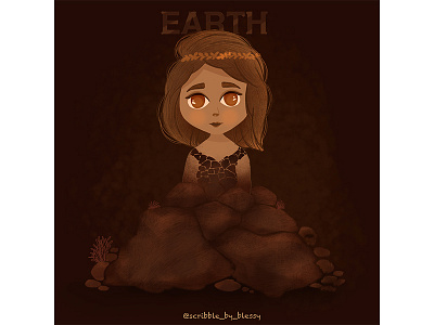 Element Earth artist brown characterdesign colors comic design digital painting digitalartist drawing earth elements hairstyle illustrator inspiration palettes photoshop queen rocks shade vector