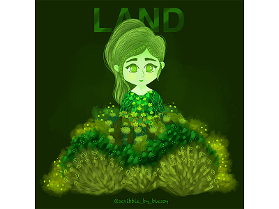 Element #2 🌿🌱🌳🌲 artist brush colors comic digital illustration digital painting drawing dribbble best shot dribbble invitation elements gogreen green green girl illustration illustrator inspiration land love photoshop vector