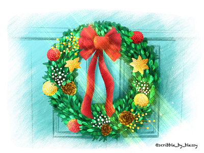 Season greetings artist christmas chrome colors palette design digitalart draw drawing dribbble illustration inspiration joyful seasons greetings vector