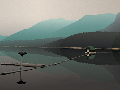 Quiet Reflection affinitydesigner affinityphoto illustration