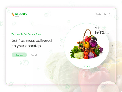 ARK | LANDING PAGE | #DailyUI - 03 attendace college craft design grocery grocery onlie illustration landingpage logo management online online shopping shopping staffing students ui vegitable