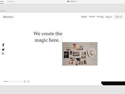 Interiors app design icon minimal typography ui ux web website