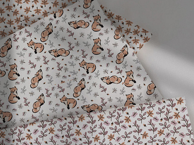 Fox autumn fabric collection