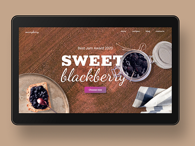 Online shop Sweet blackberry design figma landingpage ui user interface ux webdesign webdesigner website website design