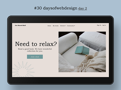 Website for book club concept figma minimal ui user interface ux webdesign webdesigner website website design