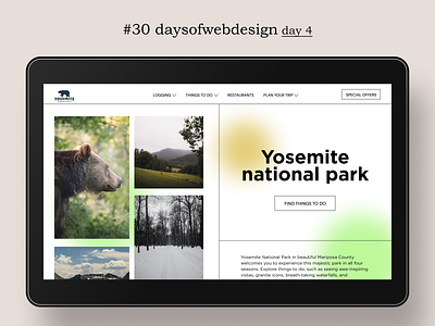 Yosemite national park redesign concept landingpage minimal ui user interface ux webdesign webdesigner website website design