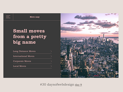 Moving is easy concept figma landingpage minimal ui user interface ux webdesign webdesigner website