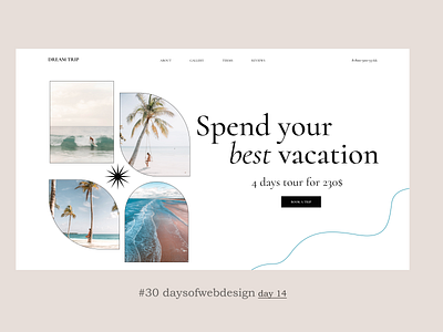 Best vacation concept landingpage minimal ui user interface ux webdesign webdesigner website website design
