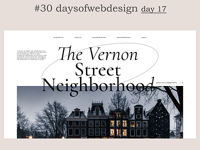 Street Neighborhood concept landingpage minimal ui user interface ux webdesign webdesigner website website design