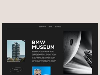 BMW Museum concept figma minimal ui user interface ux webdesign webdesigner website website design