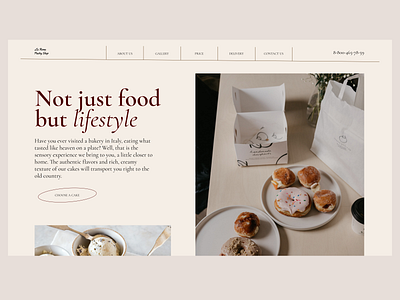 Pastry Shop design landingpage minimal ui user interface ux webdesign webdesigner website
