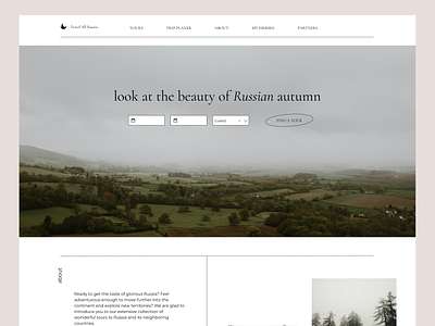 The beauty of Russian autmn design figma landingpage minimal ui user interface webdesign webdesigner website website design