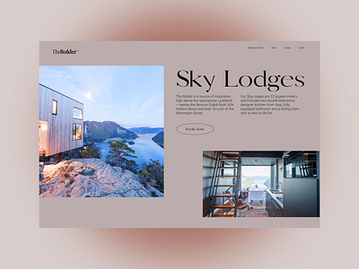 Sky Lodges design graphic design landingpage minimal ui ux webdesign webdesigner website