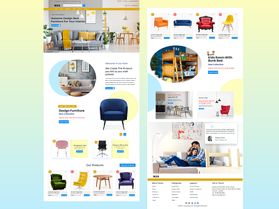 Exploration design of e-commerce Furniture Landing Page.