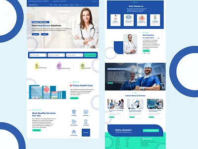 Exploration of Healthcare Landing Page Design @daily ui @design branding cardiology flatdesign gastrology healthcare medical orthopedic physician typography uidesign uiux ux designer web design