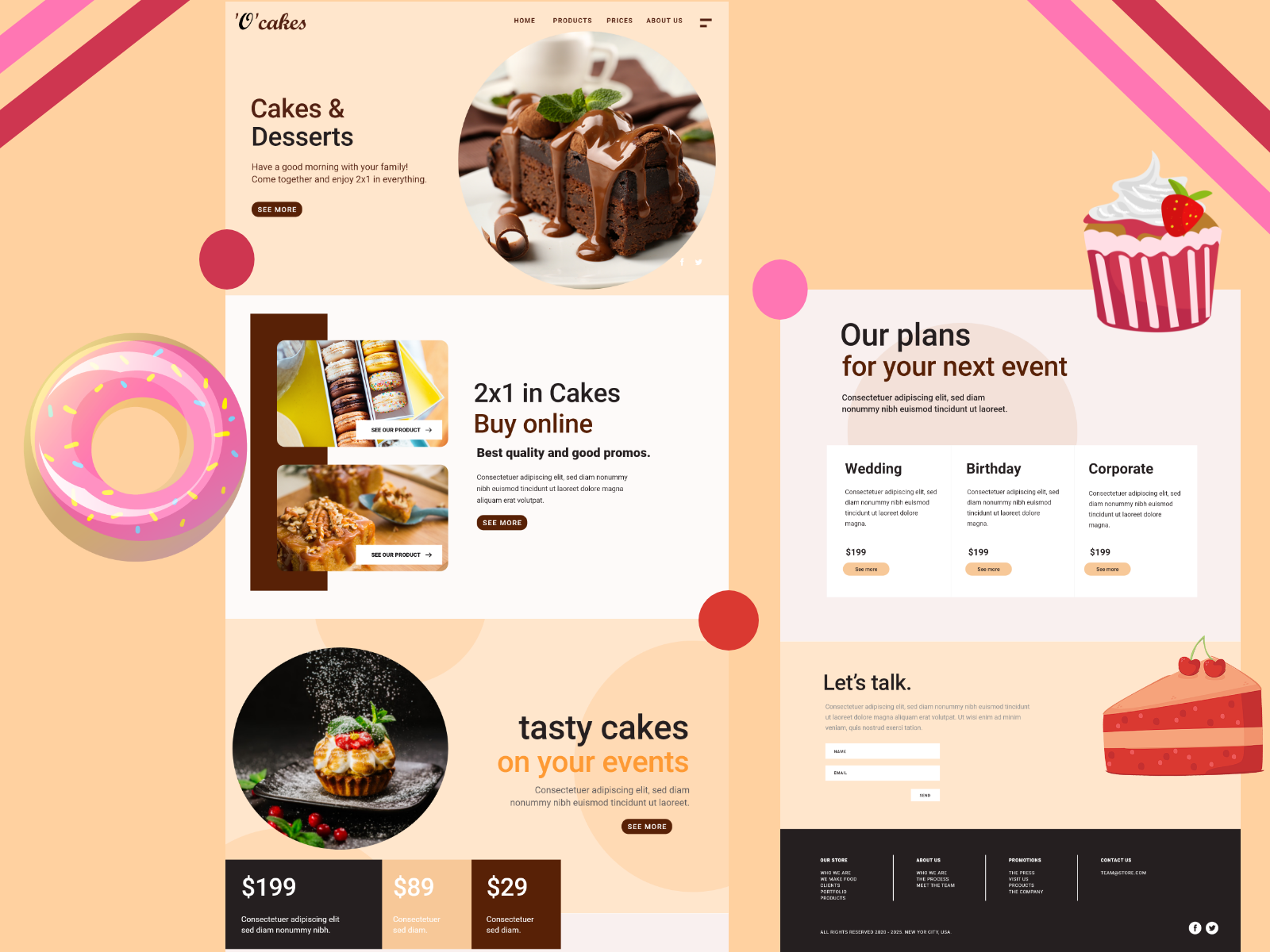 Cakeshop Web Design Landing Page - UI/UX by viraj parikh on Dribbble