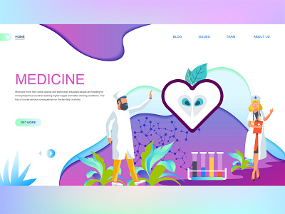 Medicine Landing Page Exploration branding ecommerce flat illustration flatdesign illustrator medic minimalist typography uidesign uidesigner ux designer ux ui