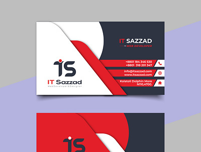 Business / Visiting Card Design By IT Sazzad #itsazzad branding business card graphic design it sazzad itsazzad visiting card web designer web developer