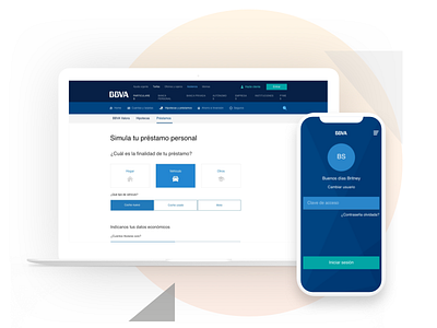 BBVA BANK app design minimal ui ux web