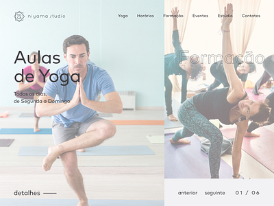 Niyama Yoga clean creative design modern web yoga