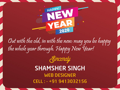 Happy New Year 2020 2020 2020 trend adobe photoshop banner bootstrap dribbble graphic design graphic designer happy new year happynewyear html css new new year webdesign webdesigner