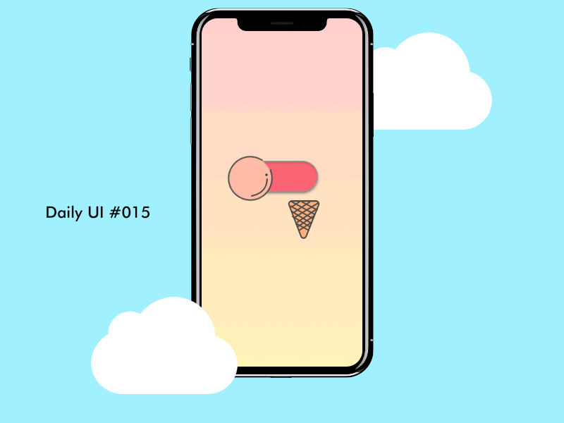 Daily UI challenge#015 On/Off Switch animation dailyui design illustration sktech ui