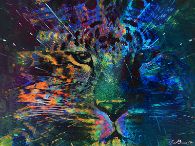 El Tigre Colorido 2017 abstract around art branding bruns color colors design graphics hue illustration max photoshop playing rainbow random saturation tiger vector