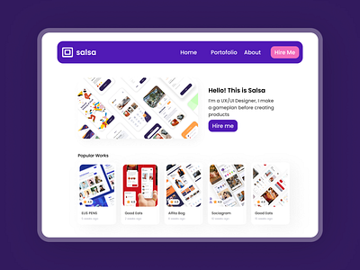 Portofolio Landing Page Design - Salsa