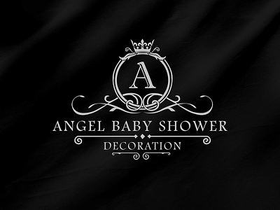 Baby Shower Logo Concept - Anyjson a letter logo baby shower brand design brand logo design branding decoration icon illustration illustrator logo royal logo typography ui logo ux vector