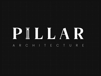 Pillar Architecture Typography LOGO 2021 arcitecture branding brands design graphic design graphics icon illustration logo new pillar typography uiux vector
