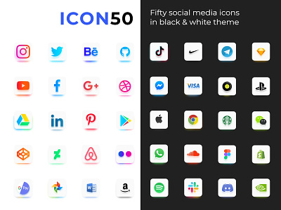 Icon50 - Top Brands Icons pack branding brands buy now design free icon illustration nuy premium top icons top ui ux vector