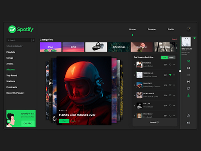 Spotify redesign challenge 2022 app black theme challange music app redesign spotify ui ux webpage website