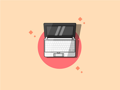 Netbook Hp 2140 Flat Illustration By Khairuman On Dribbble