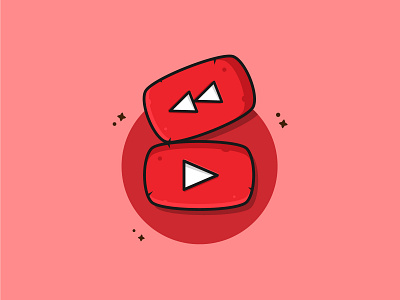 Play and Rewind Button Flat Illustration button design design art flat flat design flat illustration flat style flat ui flatdesign illustration illustration art illustration design illustrations illustrator play rewind soft color soft colors ui youtube
