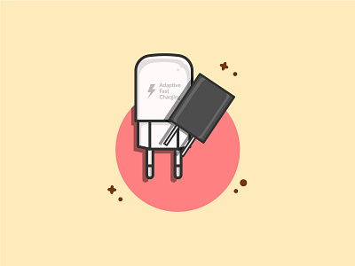 Adaptive Fast Charger Flat Illustration