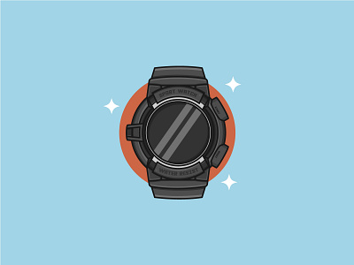 Sportwatch Flat Illustration