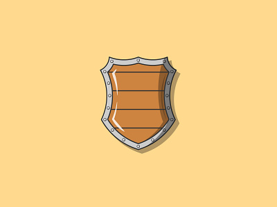 Medieval Shield Flat Illustration