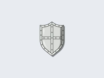 Medieval Shield Flat Illustration