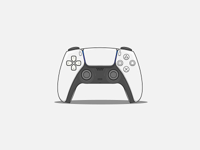 DualSense Flat Illustration cartoon console design dualsense dualshock flat illustration flat illustrations flat style flatdesign futuristic gamepad illustration digital illustrations khstdid modern playstation ps5 simple illustration soft colors