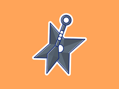 Kunai and Shuriken Sticker