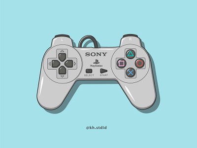 PS1 Controller Flat Illustration