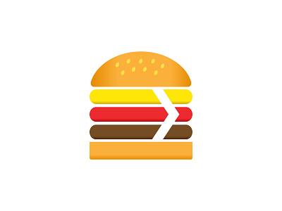 Burger Arrow Logo abstract marks icon icons logo logo design logo designer logo mark logodesign logos symbols