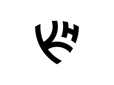 KH + Shield Silver Logo Concept Black and White